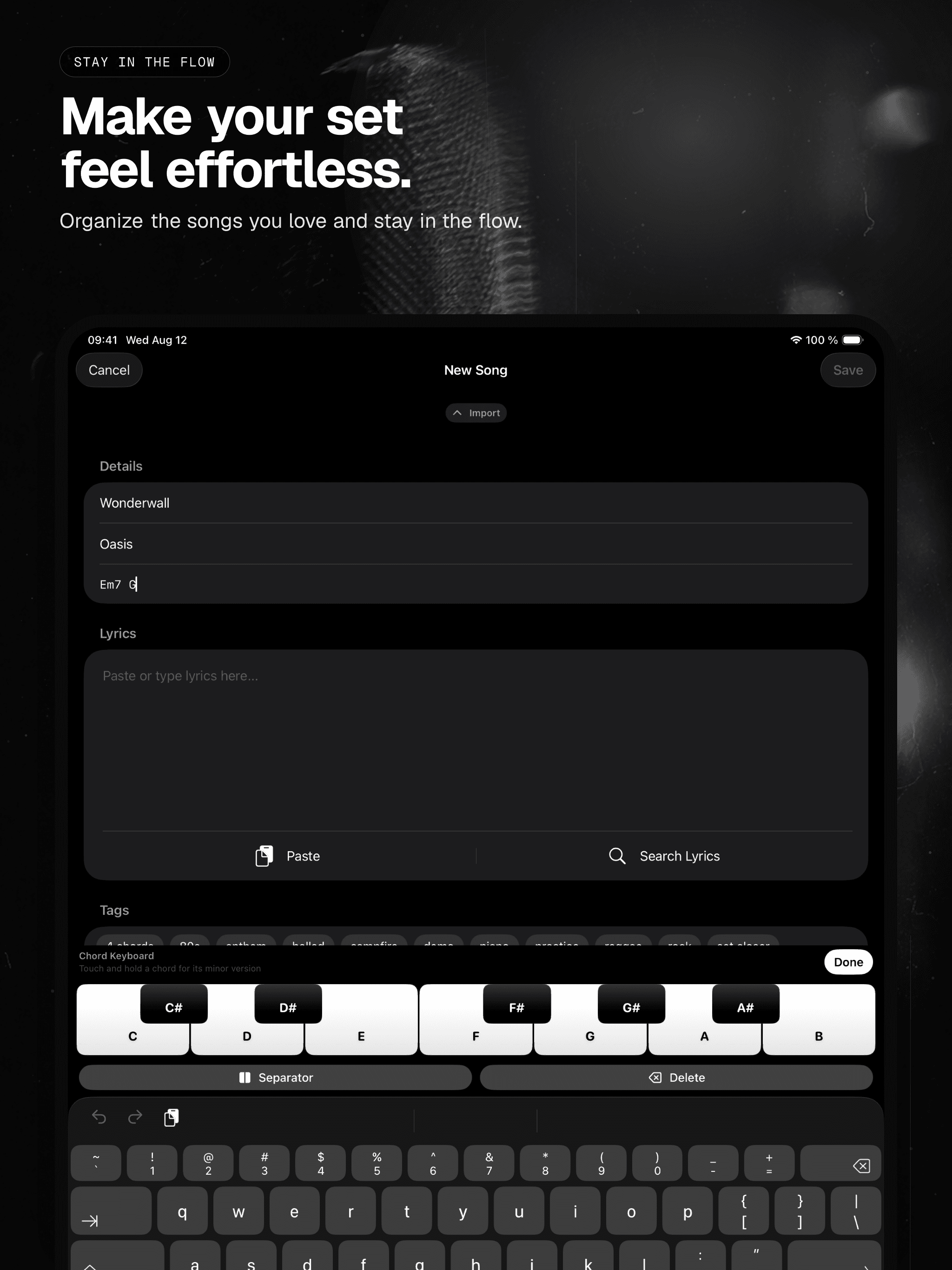 05 · Make your set feel effortless., from the analog 13-inch iPad App Store screenshot set.